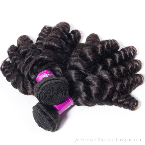 Wholesale 12A Grade One Bundle From One Single Donor Double Drawn Virgin Funmi Human Hair